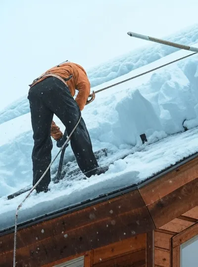 Snow Removal — Roof, Deck & Around the Cottage